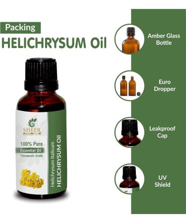 Sheer Essence Helichrysum Essential Oil 118 ML (4 Fl. Oz) | 100% Pure Natural Undiluted Uncut Therapeutic Grade Helichrysum Italicum Essential Oil - Buy Online on GoSupps.com