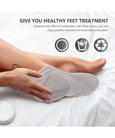 POPETPOP 1 Pair Wax Therapy Warm Foot Cover Paraffin Wax Skin Cover Moisturizer Foot Socks Paraffin Wax Foot Wraps Wax Gloves Paraffin Wax Foot Cover Paraffin Heated Foot Booties Spa Cotton 28X20X0.9CM Grey - Buy Online on GoSupps.com