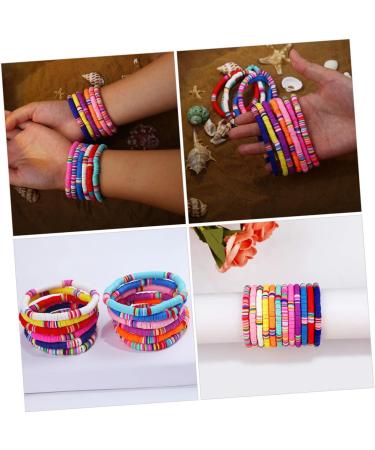 ABOOFAN 24 Pcs Clay Bracelet Bohemia Bracelets Stackable Bracelet Bracelets Aesthetic Elastic Bracelet Summer Beach Bracelets Summer Beach Jewelry Wafer Decorate Miss Polymer Clay - Buy Online on GoSupps.com