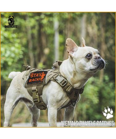 Oneigris Hi-Vis Reflective Dog Patches - Orange/Black Laser-Cut Design for Enhanced Visibility | International Shipping Available - Buy Online on GoSupps.com