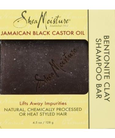 SheaMoisture Clay Bar Repairing Shampoo for Damaged Hair Jamaican Black Castor Oil Strengthening with Shea Butter 4.5 oz