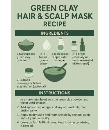 KAPTAN LDA Green Clay Powder for facial mask hair and body detox & purify 100 natural 100 g excellent for facial and hair mask spot treatment body wrap detox bate foot soak and DIY - Buy Online on GoSupps.com