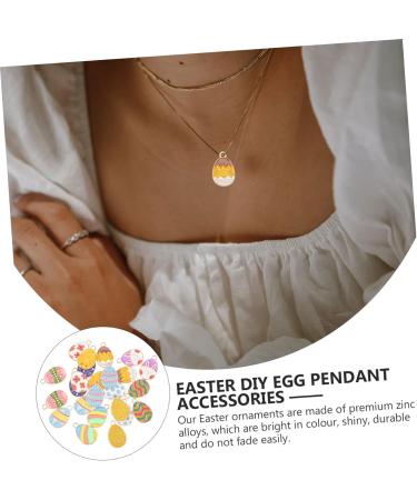 Zerodeko 48 Pcs DIY Accessories Bulk Jewelry Earring Charms for Jewelry Making Colorful Necklace Charm Necklace DIY Jewelry Easter Egg Charms DIY Key Bracelet Zinc Alloy Filler Assorted Color 2.2x1.4cm - Buy Online on GoSupps.com