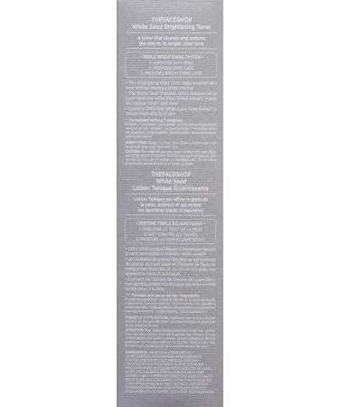 The Face Shop Whiteseed Brightening Toner - Hydrating Skin Brightening Treatment | Moisturizing Botanical Skincare for Improved Texture & Clarity - 5.4 Fl Oz - Buy Online on GoSupps.com