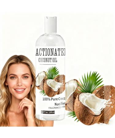 Huile de Coco Fractionn e-Huile de Coco 100% Naturelle Pure et Naturelle - Excellents Bienfaits pour Peau - Cheveux 100ml cream 35