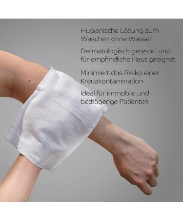 ABENA Disposable Wet Wash Gloves - Soft Comfortable & Perfume-Free | 8 Pieces 23x15.5 cm Gentle Body Care - Buy Online on GoSupps.com