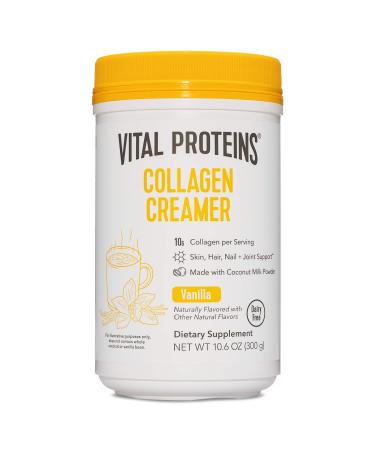 Vital Proteins Collagen Coffee Creamer, Non-dairy & Low Sugar Powder with Collagen Peptides Supplement - Supporting Healthy Hair, Skin, Nails with Energy-Boosting MCTs - Vanilla 10.6oz