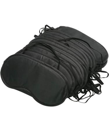 Blindfold Sleep Masks Set of 50 with Earplugs - Team Building Games Party Eye Shade Cover for Women Men Kids - Adjustable Strap and Nose Pad - 4 Layers Black - Buy Online on GoSupps.com