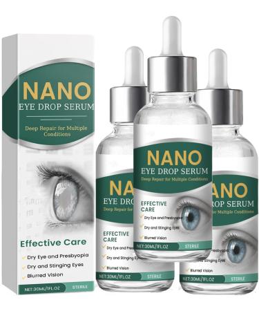 S rum Nano Eye Drops gouttes oculaires de 30 ml soulage la fatigue oculaire doux et efficace (3 PCS)