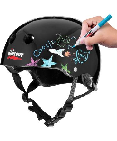 Wipeout Skate-and-Skateboarding-Helmets Wipeout Helmet Black Large/Ages 8+