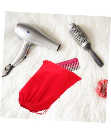 PLAFOPE 3pcs Hair Dryer Storage Bag Hair Dryer Travel Bags Travel Makeup Bag Organizer Flannel Red - Buy Online on GoSupps.com
