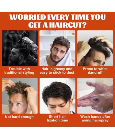 Men's Hair Wax Men's Hair Gel 2 in 1 Hair Wax Gel with Comb Opaque and Strong Hold Non-Greasy Structures and Shapes All Hair Types (100ml 2PC) - Buy Online on GoSupps.com