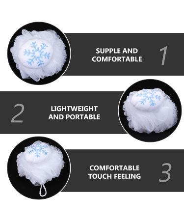 Buy FOMIYES 2pcs Exfoliating Bath Ball & Shower Sponge - Soft Mesh Loofah for Kids Snowflake Design Perfect for Back Scrubbing - International Shipping Available - Buy Online on GoSupps.com