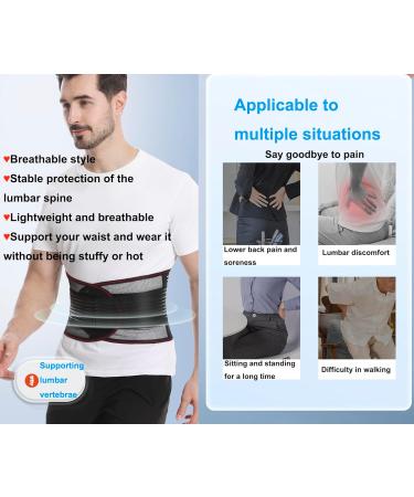 Back Braces for Lower Back Pain Relief Breathable & Adjustable Support Belt with Support Pillar Lumbar Support Belt for Work Treat of Sciatica Intervertebral Disc Herniation(Unisex) - Buy Online on GoSupps.com