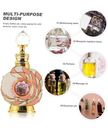Angoily Glass dispenser little bottle the flowers essential oil bottle middle East glass perfume bottle dropper bottle essential oil vintage empty bottle glass bottle - Buy Online on GoSupps.com