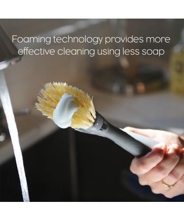Shop Full Circle FOMO Foam Soap Dispensing Dish Brush â€“ Grey | Eco-Friendly & Efficient Cleaning Tool - Buy Online on GoSupps.com