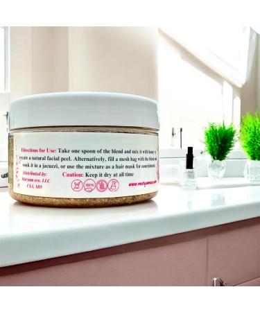 Maryam Eco Coarse Lavender & Wild Rose Bath Face & Hair Scrub | 100% Natural Moroccan Exfoliation Hydration & Relaxation for Radiant Skin & Healthy Hair | Made in Morocco | 120 g / 4.23 oz - Buy Online on GoSupps.com