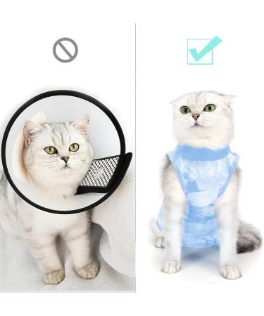 Lianzimau Katzenbody: Medical Cat Suit for Post-Operation Recovery | Anti-Losing Light Blue Clothing for Cats - Buy Online on GoSupps.com