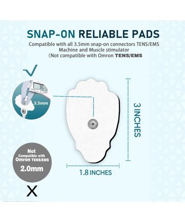 20-Pack Reusable TENS Unit Snap Electrode Pads for Belifu Muscle Stimulator - Long Lasting, Self-Adhesive SM Electrodes - Buy Online on GoSupps.com
