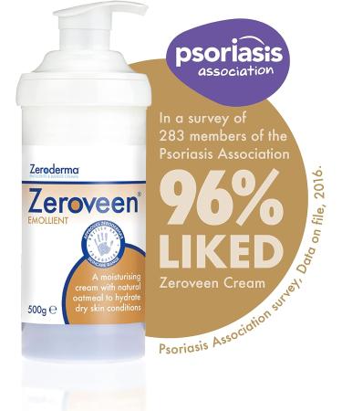 Zeroderma Zeroveen Emollient 500g - Natural Oatmeal Moisturising Cream and Wash - Buy Online on GoSupps.com