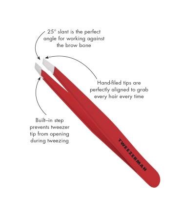Buy Tweezerman Slant Tweezerette Red - Precision Beauty Tool for Perfect Brows | International Shipping Available - Buy Online on GoSupps.com