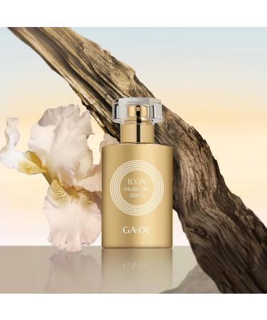 Icon Musk Oil Gold - EDP Spray Perfume for Women - Notes of Tangerine Blackcurrant Jasmine and Patchouli - Radiates Positive Energy - 1.7 oz - Buy Online on GoSupps.com