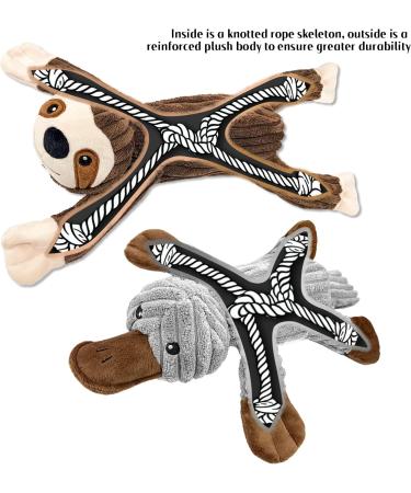 Durable Dog Toys: Plush Tug-of-Peak with Crinkle and Rope for Puppies & All Sizes - Buy Online on GoSupps.com