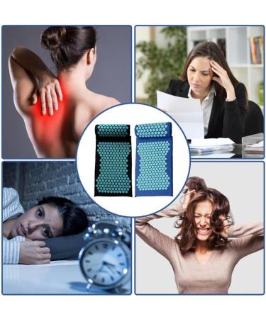 Dunlap Massage Cushion - Acupressure Yoga Mat with Pillow | Dark Blue Massage Mat for Pain Relief | International Shipping Available - Buy Online on GoSupps.com