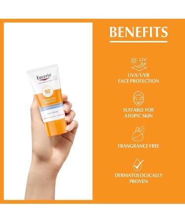 Eucerin Sun Face Creme SPF50 50ml - Buy Online on GoSupps.com