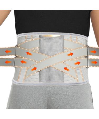 KIWI RATA Back Brace for Men and Women Back Support Belt Relief for Back Pain Breathable Lower Back Brace for work Sciatica Herniated Disc Scoliosis Back Pain Relief Heavy lifting
