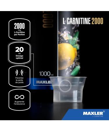 Maxler L-Carnitin Liquid 2000mg - Vegan & Sugar-Free Citrus 1000ml | High-Dose Fat Burner for Optimal Performance - Buy Online on GoSupps.com