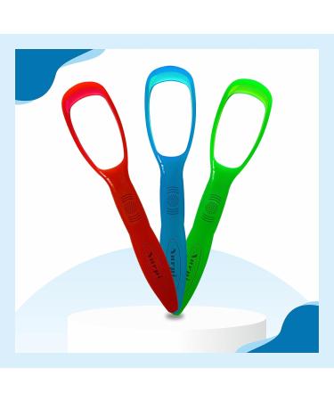 Premium Plastic Tongue Cleaner for Bad Breath | Oral Health Care Tool | Travel Friendly | Easy to Use for Adults & Kids (Set of 3 - Buy Online on GoSupps.com