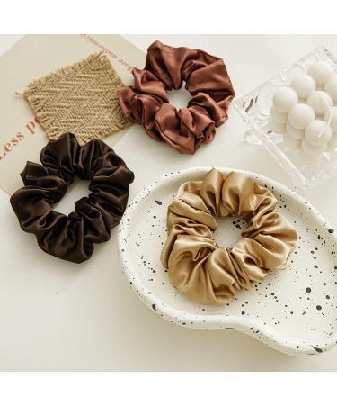 6-Pack Satin Hair Scrunchies Set - Elegant Elastic Ponytail Holders for Women & Girls - Buy Online on GoSupps.com