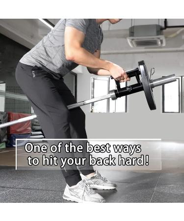 Landmine Handle T Bar Row Attachment - Solid Steel Black Powder-Coated | BRTGYM | Ideal for 2 Olympic Barbell Back Training - Buy Online on GoSupps.com