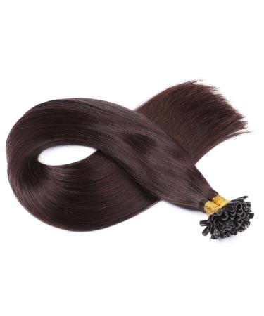 Keratin Bonding Hair Extensions - #2 Dark Brown - 60cm 50 Strands - 100% Remy Human Hair - U-Tip by Novon Hair Extensions - Buy Online on GoSupps.com