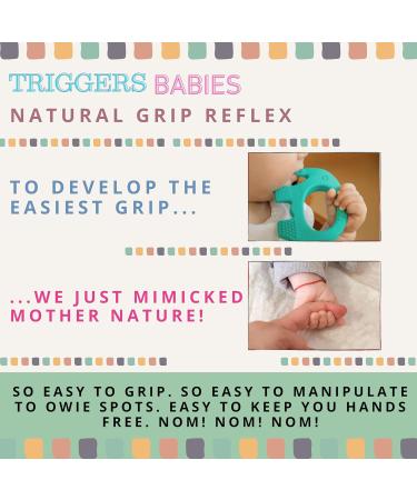 Bite Toys for Babies | BPA-Free Silicone Elephant Bite Ring - Cute Soft & Effective | 0-12 Months Dark Mint Green - Buy Online on GoSupps.com