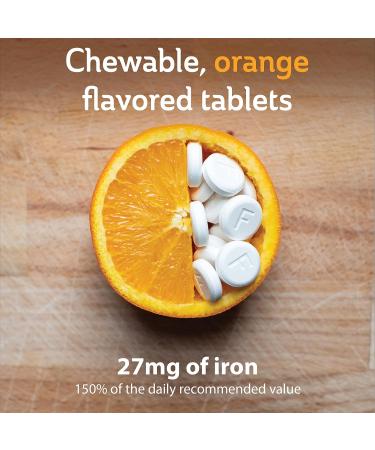 Fergon Iron Restore Chewable Tablets - 27mg Iron for Gentle Energy Support - Non-Constipating Formula - 60 Count - Buy Online on GoSupps.com