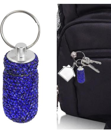 Portable Keychain Medicine Case | Waterproof Rhinestone Mini Pill Organizer for Travel - Buy Online on GoSupps.com