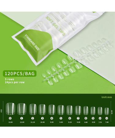 FEIlei Long Coffin Fakes Nail Tips Acrylic Press on Nails Clear Artificial False Nails - Buy Online on GoSupps.com