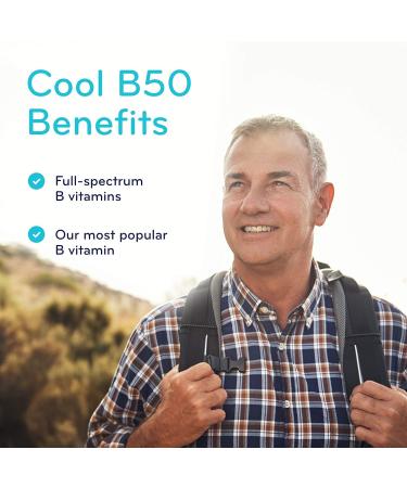 Sisu Cool B50 60 Vegetable Caps - Complete B Complex with Biotin Choline and Inositol - Metabolism and Energy Support - Vegan Non-GMO Soy Gluten & Dairy Free - 60 Servings - Buy Online on GoSupps.com