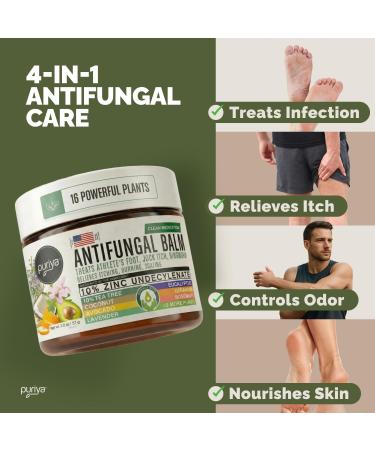 Puriya Tea Tree Oil Antifungal Cream - Athletes Foot & Jock Itch Treatment - Ringworm Relief - Hydrating Anti-Fungal Cream - Buy Online on GoSupps.com