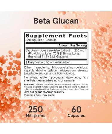  Tudor Jarrow's Beta Glucan 250mg - 60 Softgels - Beta Glucan Yeast Extract - Immune Support Dietary Supplement - High Purity Extract - 60 Servings - Buy Online on GoSupps.com