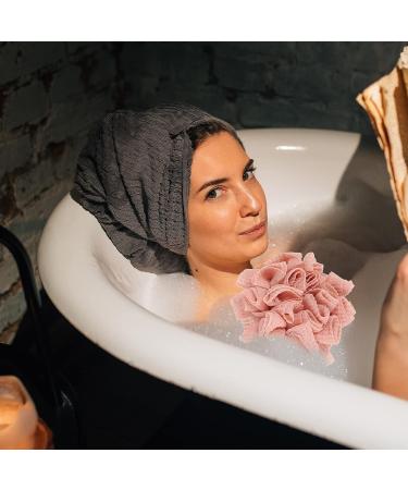 Lurrose Mermaid Tail Bath Loofah Sponge | Exfoliating Shower Scrubber for Women and Men - Pink - Buy Online on GoSupps.com