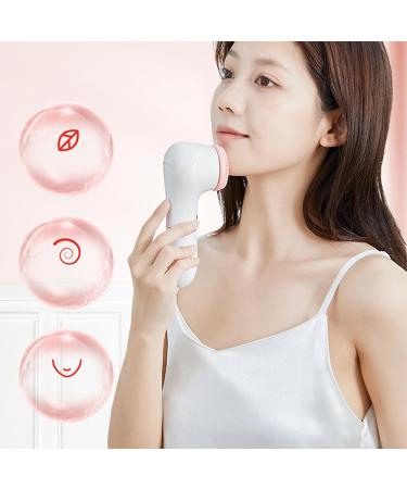 Electric Face Wash Brush - White Electric Face Scrubber | 3 Brush Heads Electric Exfoliate Facial Cleansing Brush | Waterproof Facial Cleanser Brush | Rechargeable Face Cleaner Brush for Massaging - Buy Online on GoSupps.com