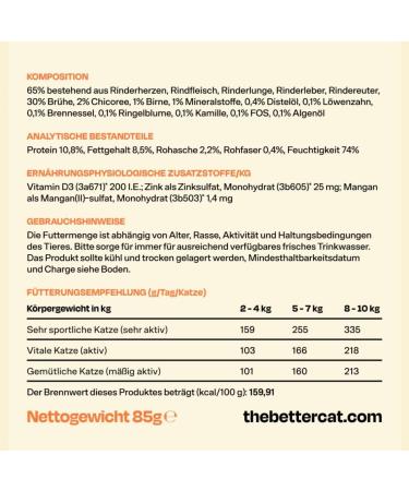 Buy The Better Cat Grain-Free Wet Food - High Meat Content Premium Cat Food with Prebiotics (Beef) - No Grain No Sugar - International Shipping Available - Buy Online on GoSupps.com