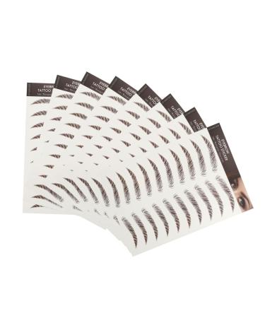 DOITOOL Fake Eyebrow Stickers 9 sheets Shaping Eyebrow Temporary Tattoos Imitation Hairlike Transfer False Artificial Transfers