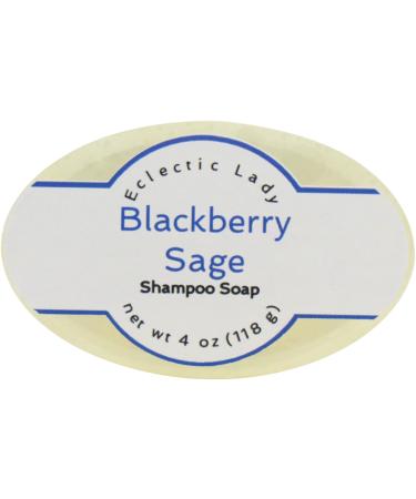 Eclectic Lady Blackberry Sage Shampoo Soap Bar with Pure Argan Oil Silk Protein Honey Protein and Extracts of Calendula Flower Aloe Carrageenan Sunflower - 4 oz Bar
