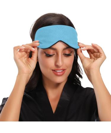 Haskirky Light Blocking Eye Mask | Adjustable Breathable Design for Deep Sleep | Great for Travel, Yoga, and Meditation | Pure Blue - Buy Online on GoSupps.com