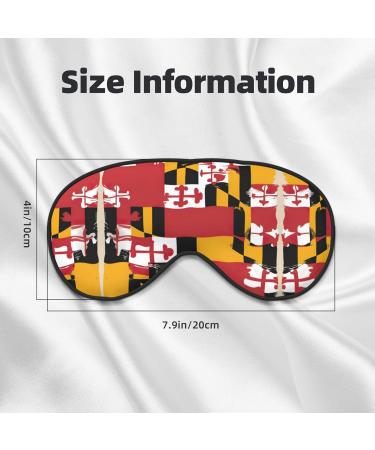 Buy SSIMOO Maryland Flag Eye Mask | Ultra-Soft Light-Blocking for Restful Sleep | International Shipping Available - Buy Online on GoSupps.com