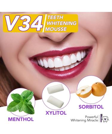 Teeth Whitening Toothpaste Mousse | Foaming Deep Clean & Tartar Removal | 60ml Oral Hygiene Foam - Buy Online on GoSupps.com